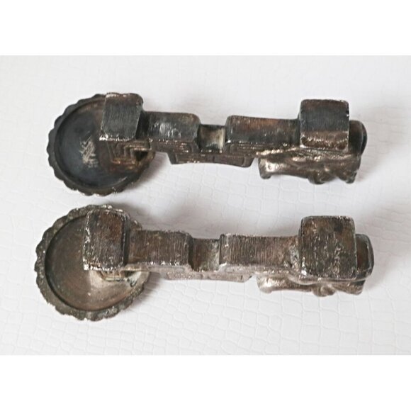 Vintage Chinese Nickel Silver Dragon Chopstick Rest & Spoon Rest Goblet Serving - Picture 10 of 10